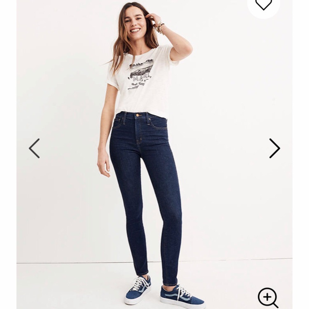 EUC Madewell 10” High Rise Skinny Jeans